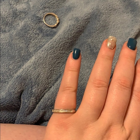 Casual sterling silver white glitter ring - Picture 4 of 4